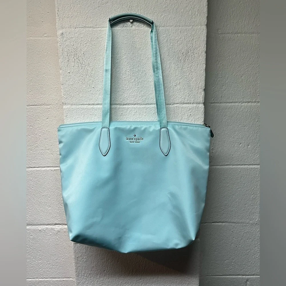 Kate Spade Blue Nylon Tote with Elegant Design and Versatile Style